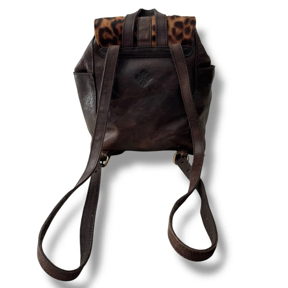Patricia Nash Aberdeen Leopard Hair-On Leather Mini Backpack Bag